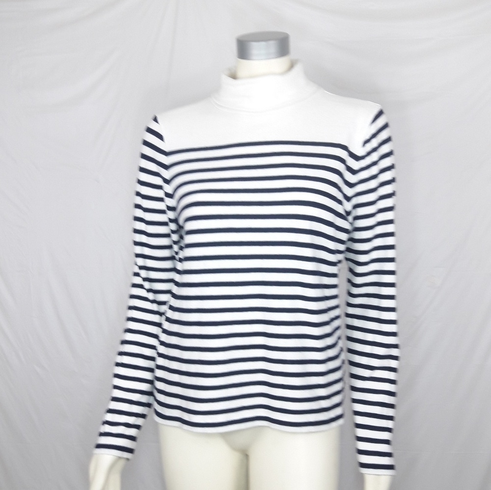 J. Crew Turtleneck Stripe Sweater - image 2
